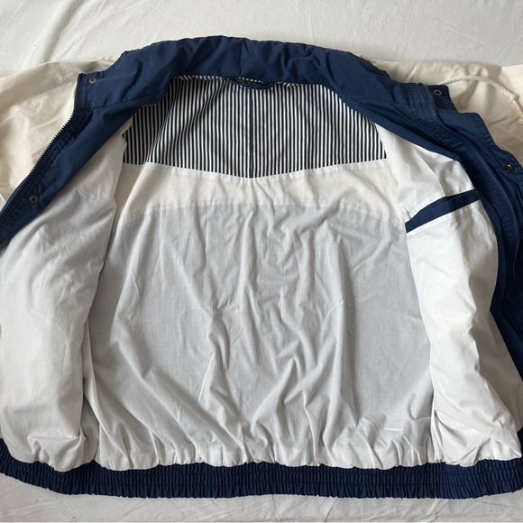 Ash Sport Navy and White Striped Jacket Preppy Coastal - Picture 5 of 10